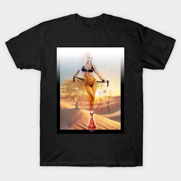 Pinup - genie T-Shirt by kiwiartyfarty